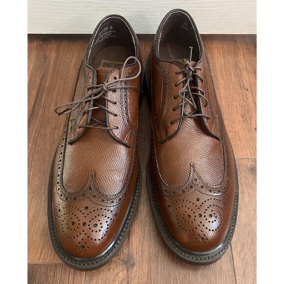 STUART MCGUIRE Ortho Vent Spring Step Leather Lace Wingtip Dress Shoes - Picture 10 of 13